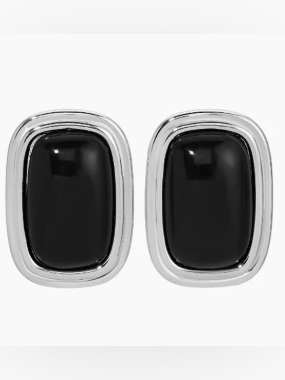 Heaven Mayhem Black and Silver Tone Ribbon Earrings